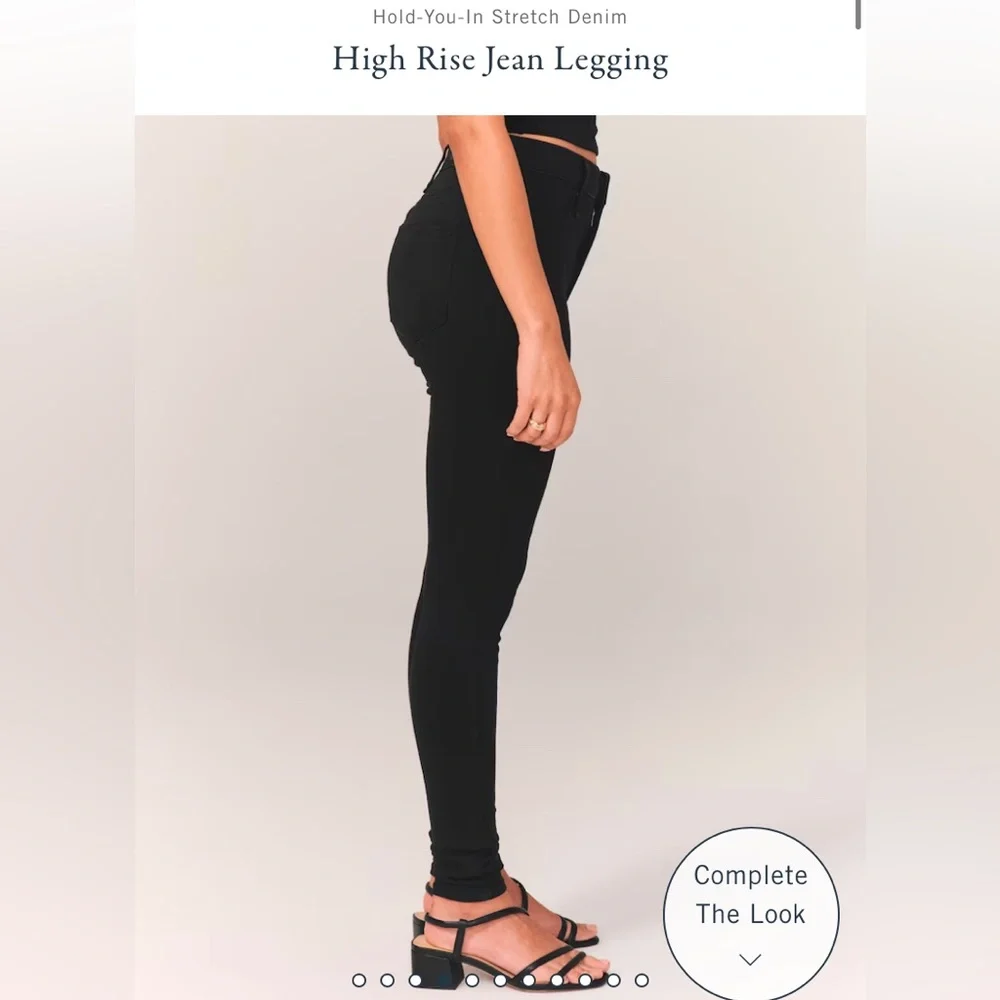 Abercrombie & Fitch black jean high rise legging - Picture 3 of 9